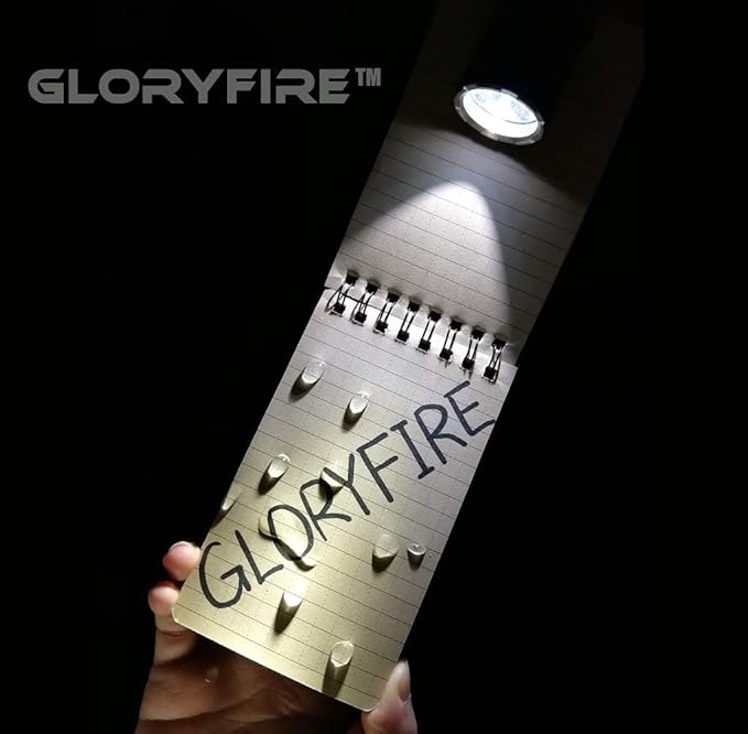 GLORYFIRE Waterproof Notebook Tactical All-Weather Spiral Memo Paper Notepad with Waterproof Grid Paper for Outdoor Activities Recording 3"x5" (10pcs)