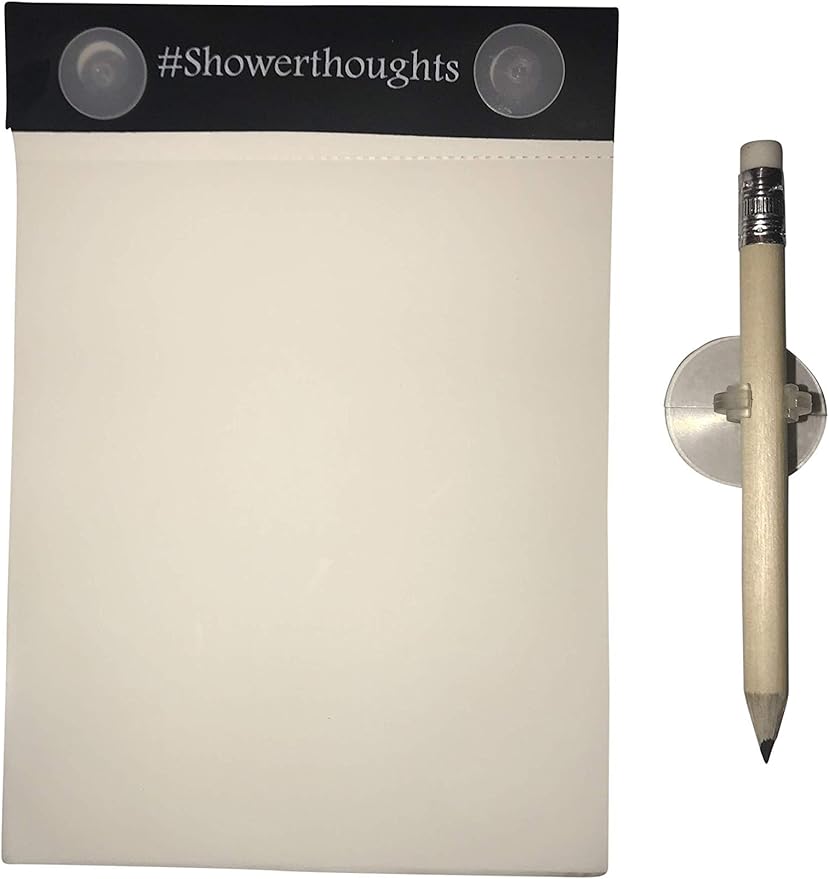 Waterproof Shower Notepad with Pencil - Shower Notebook with Waterproof Paper