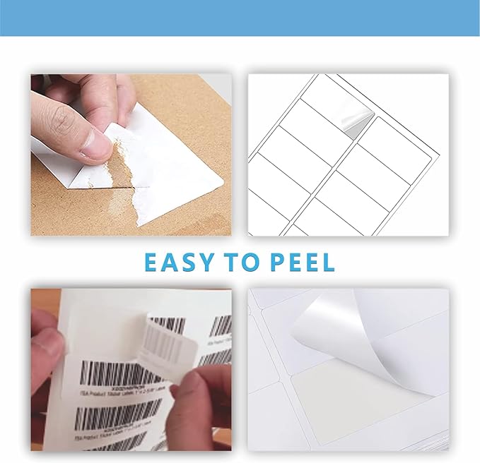Premium 10 UP 2" x 4" Shipping Labels, 1000 Mailing Labels for Envelopes, Laser/Ink Jet Printer Compatible, White Paper Printable Stickers