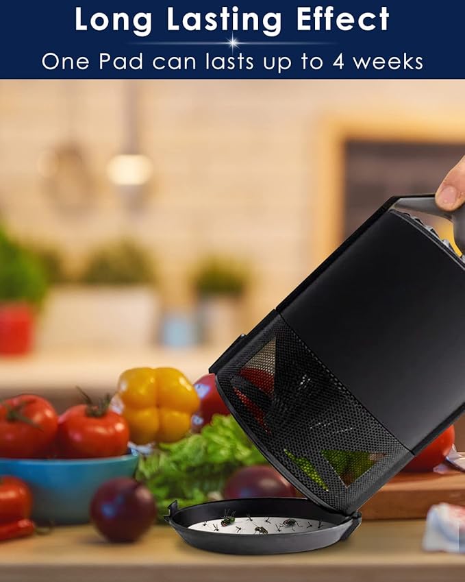 25Pack 4.3 Inches Replacement Glue Boards, Refillable Glue Boards Round Sticky Compatible for Katchy, Fenun, FVOAI, MOAHUNT Most Models Indoor Outdoor Lamp