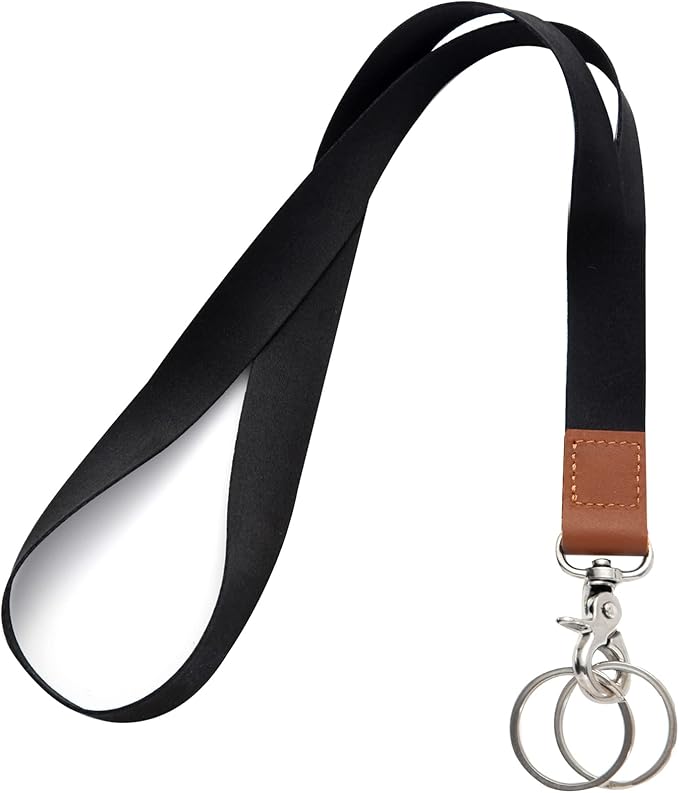 XCHIN Lanyard, Lanyards for Keys, Black Keychain Long Lanyard for Women Men, Cute Neck Lanyard for ID Badges Wallet