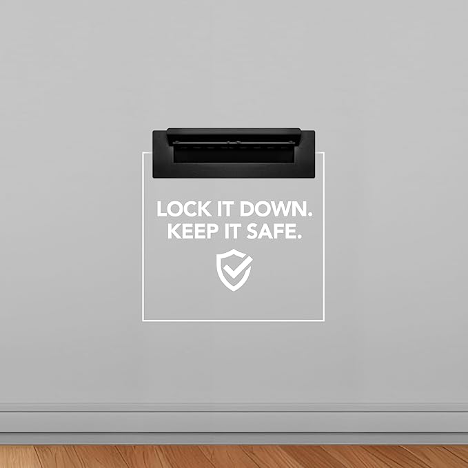 Through-The-Wall Drop Box Deposit Safe 17 x 13 x 7 - Heavy Duty Steel Mailbox with Lock for Receiving Mail, Checks, Letters, Cash and More for Home, Office and Commercial Use (D700) (Black)