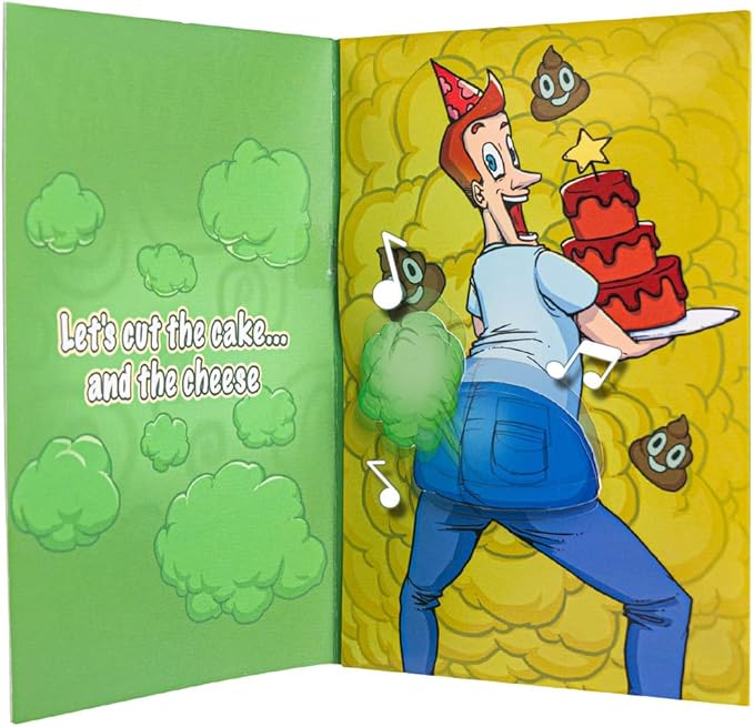 Joyadora Fart Prank Happy Birthday Music Card - Funny Birthday Cards for Men, Funny Birthday Cards for Women - Funny Birthday Card - Joker Greeting Card