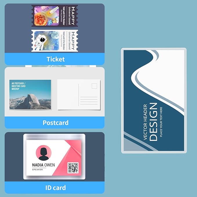 200 Pieces 4x6 Thermal Laminating Pouches 5Mil Photo Recipe Laminating Sheet Index Card Laminating Pouches Card Pouches for Student ID Cards Work Permits Pass Cards