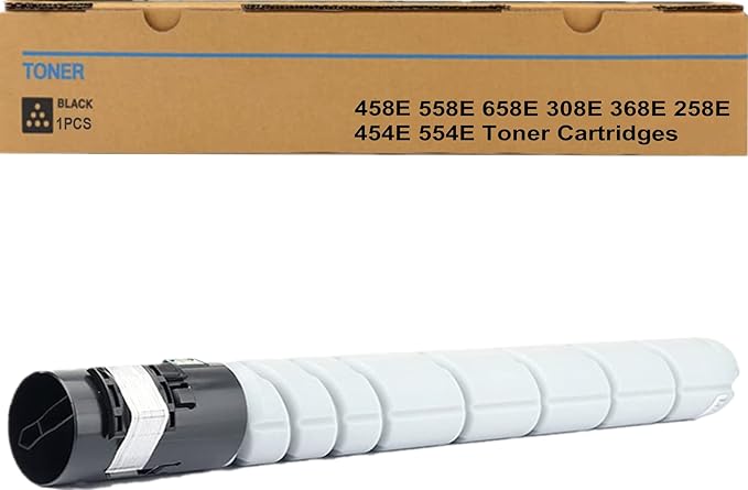 TN516 TN515 TN514 TN513 TN512 TN324 TN326 Black Toner Cartridges Compatible for Konica Minolta Bizhub 308E 458E 558E 658E 368E 454E 554E Printer Toner (1 Black) No Fading, No powder leakage, No Streak