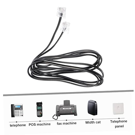 SHOWERORO 10Pcs Meters Flat Telephone Wire Core Port Cable for Telephone Connection and Extension Landline Accessory