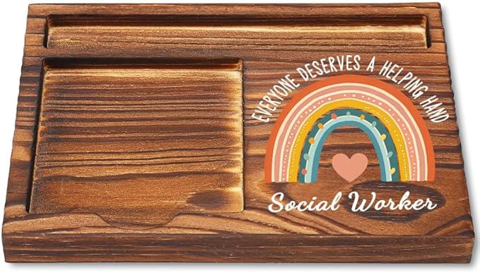 Social Worker Sticky Note Holder, Social Worker Appreciation Gifts, Thank You Gifts for Social Worker, Social Worker Office Decor Self-Stick Note Pad Holders YB382