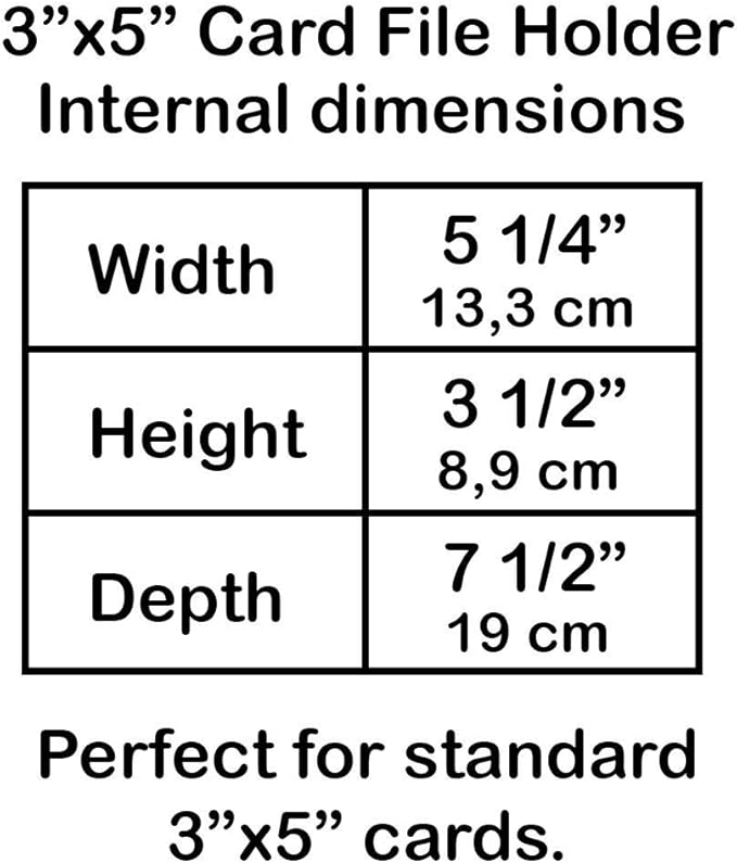 Acrimet 3 x 5 Card File Holder Organizer Box Metal Base Heavy Duty (AZ Index Cards and Divider Included) (Green Color with Clear Crystal Plastic Lid Cover)