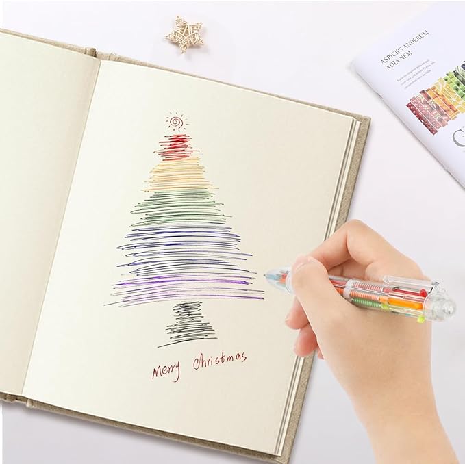 24 Pack Multicolor Pen 0.5mm 6-in-1 Multicolor Ballpoint Retractable Pens for School Office Supplies Birthday Easter Party Favors for Kids Students Children Gift End of Year Gifts for Students Teacher