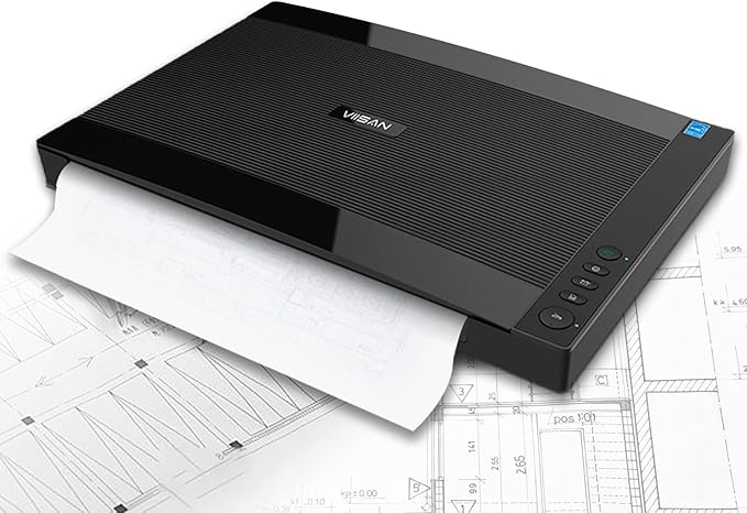 VIISAN VF3240 Large Format Flatbed Scanner, A3 Size, 2400 DPI, CIS Sensor, Scan 297 × 420 mm / 11.7" x 16.7" in 4 sec, Frameless, Auto-Scan, Document & Photo & Book Scanner, Supports Windows & Mac