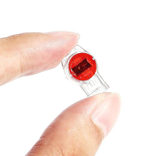 200pcs K3 Telephone Wire Splice Connector Waterproof UY Gel Filled Wire Button Connector Orange Clear Phone Splice Network Cable