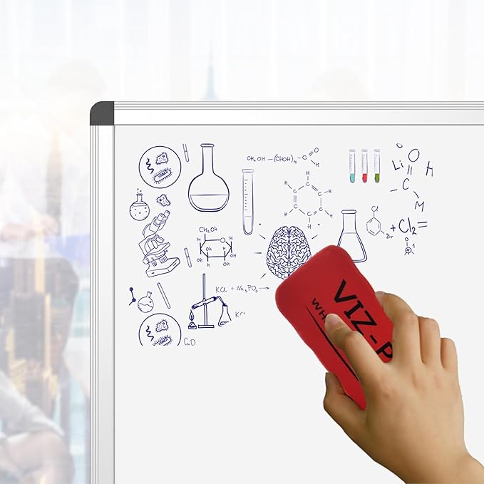 VIZ-PRO Dry Erase Board/Whiteboard, Non-Magnetic, Pack of 3, 24 X 18 Inches, Wall Mounted Board for School Office and Home
