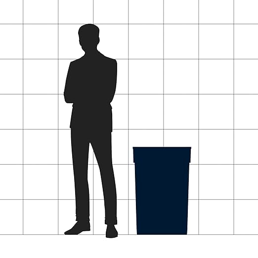 23 Gallon Brown Slim Jim Trash Can with Drop Shot Lid