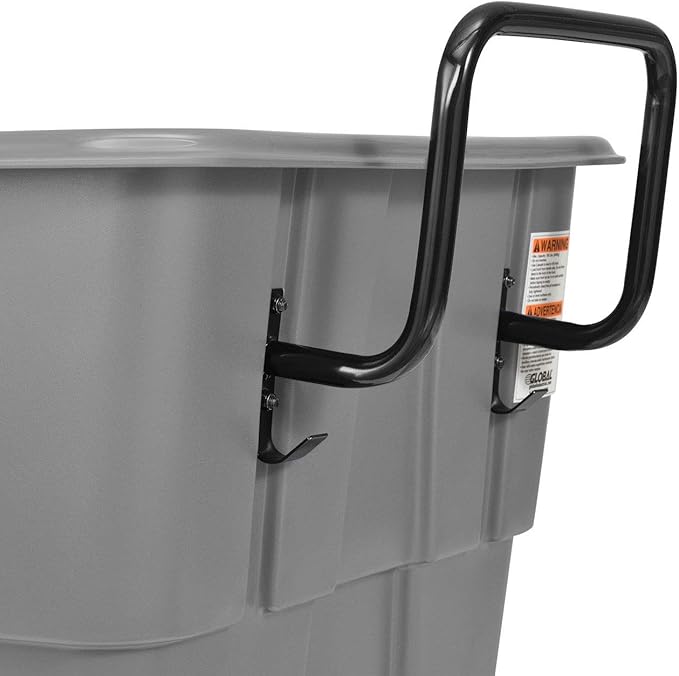 Global Industrial Standard Duty Plastic Tilt Truck 1/2 Cubic Yard Capacity 850 Lb. Capacity, Gray, Cart for Construction Commercial Industrial Transportation