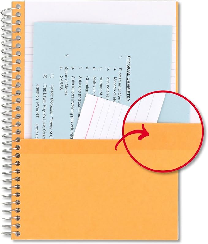 Five Star Spiral Notebook, 2 Subject, College Ruled, 9 1/2" x 6" 80 Sheets, Sedona Orange (840029CD1-ECM)