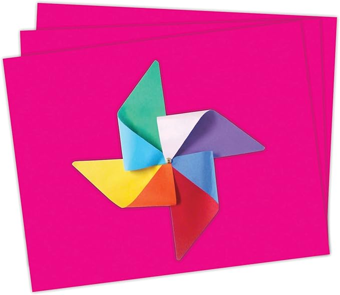 School Smart Railroad Poster Board Paper, 22 x 28 Inches, 4-Ply, Magenta, Pack of 25
