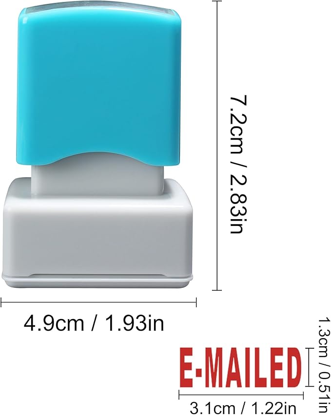 WAFJAMF E-mailed Stamp–Self Inking Rubber Stamp Office Stamp Message Stamp Red Ink-Medium