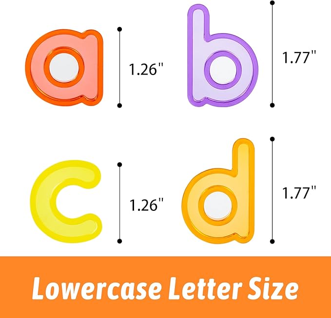 78 Pcs Plastic Letters for Kids – 3 Sets of Lowercase Alphabet Letters, Translucent Toys for Light Table, Ideal Light Box Accessories for Toddlers