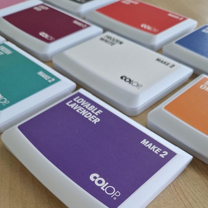 COLOP Make Series, Ink Stamp Pads, with Non-Toxic Premium Ink, Water-Based Acid-Free (Shiny Orange, Make 2-2-3/4" x 4-1/4")