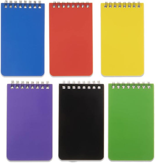 6pack Pocket Notebook Small Notepad Pocket Notepad Small Spiral Notebooks 3X5Inches (6)