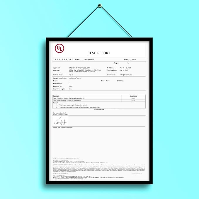 Binditek 200 Pack 5 Mil Thermal Laminating Pouches, 9x11.5 Inches Laminating Sheets, for Letter Size, Ultra Clear, Glossy, Hold 8.5x11 Inches, Heat Seal, School Office Supplies