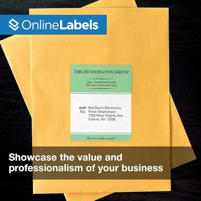 4 x 5 Rectangle Mailing Labels - Permanent, White Matte - Shipping, Wine, Product - Pack of 400 Labels - 100 Sheets - Inkjet/Laser Printers - Online Labels