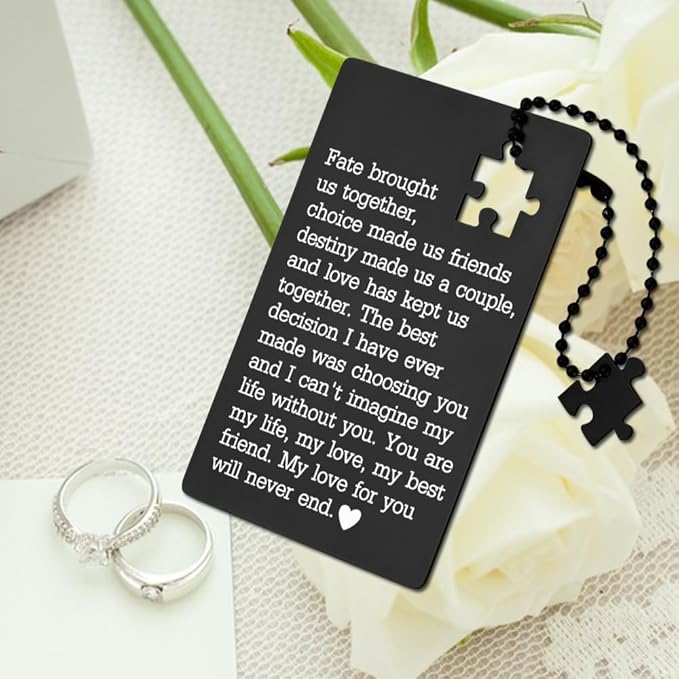 llxxeyopqdxz Husband Gifts: Birthday & Anniversary Cards for Men, Wallet Insert Love Notes