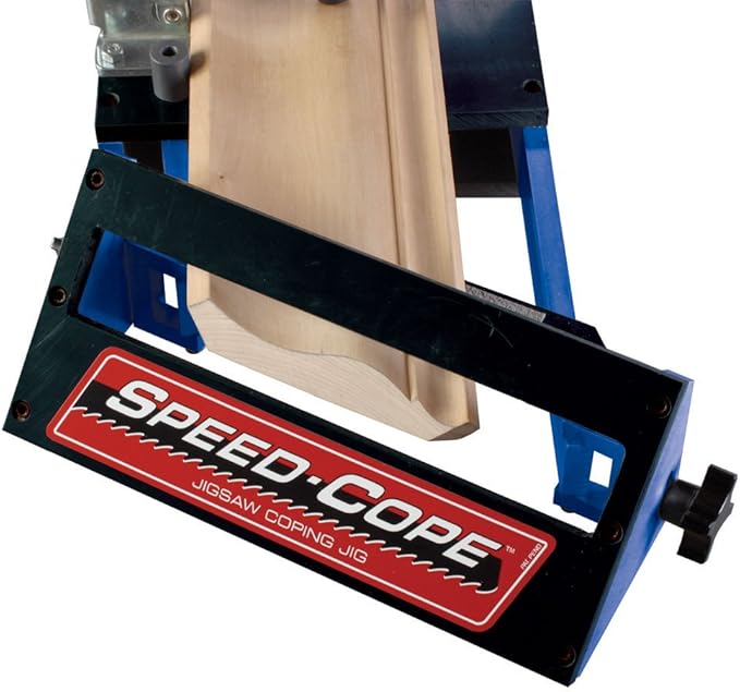 Rockler Speed-Cope Crown Molding Jig - Durable Crown Molding Tool w/Adjustable Handle - Perfect Power Tools for Tricky Cope Cut up to 7-1/4" Wide, 45° & 90° Inside Miters, Flat Miters, & More