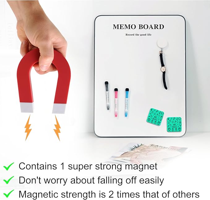 OWLKELA 30 Pack Whiteboard Eraser, Magnetic Cyan Whiteboard Eraser for Cleaning Dry Erase Markers on Magnetic Soft Whiteboard, Glass Whiteboard and Dry Erase Board