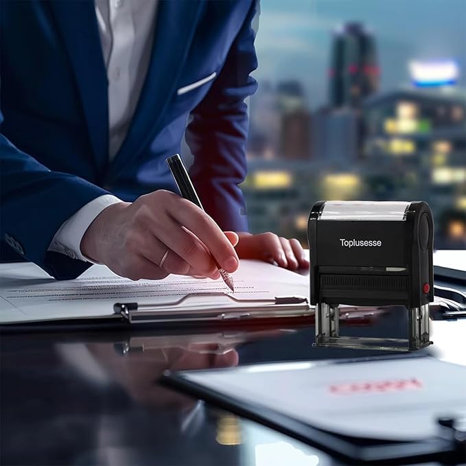 Copy Stamp Self Inking Rubber Office Self Inking Copy Message Stamp Office Supplies- Red Ink one line