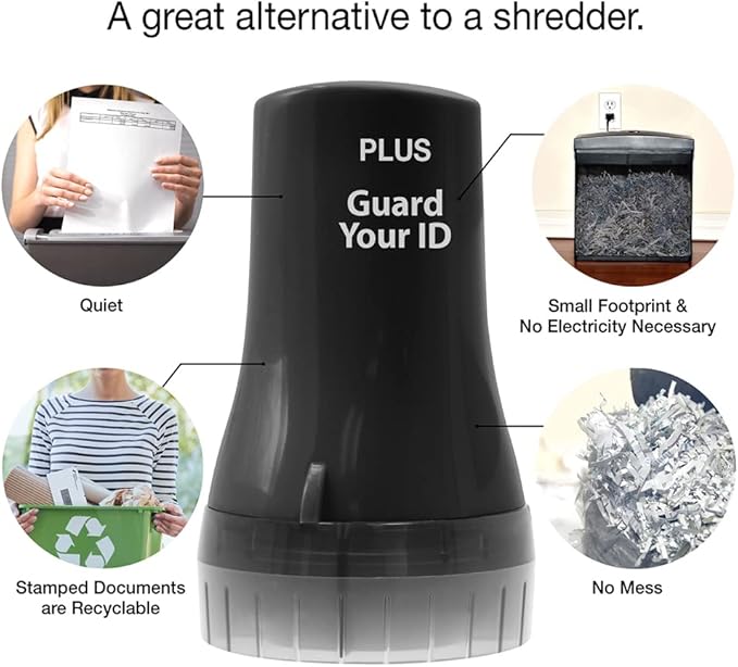 Wide Advanced Roller by Guard Your ID for Identity Theft Protection Roller Stamp, As Seen on TV (Wide 3-Pack) (Mixed Color: Turquoise, Black, Red, Wide)