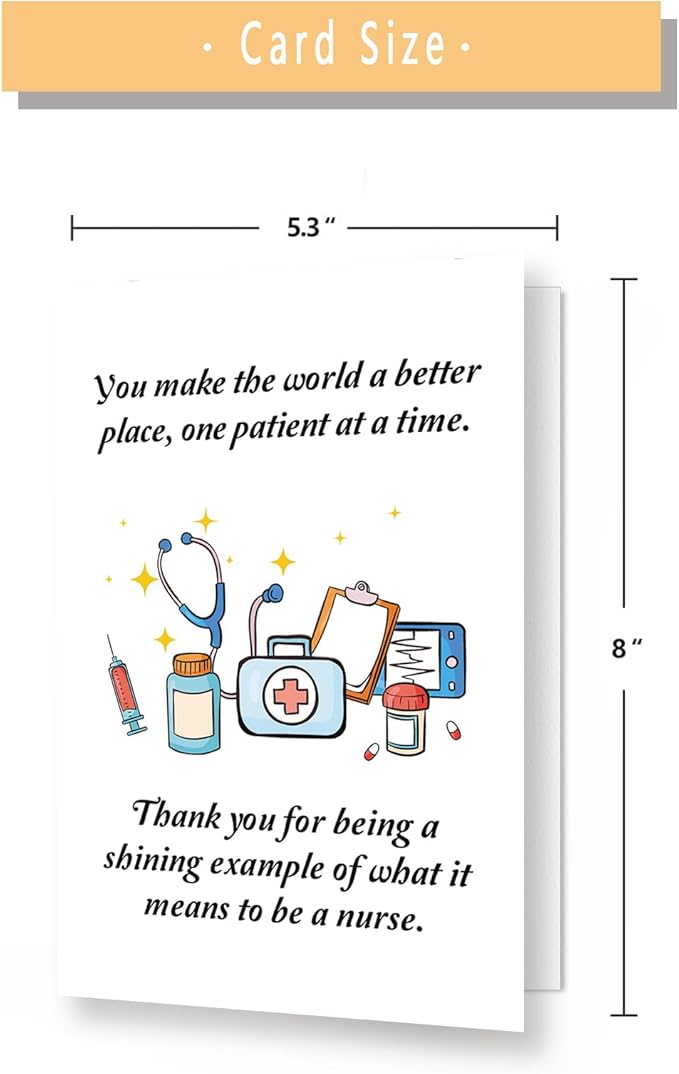 Great Nurse Thank You Card, Funny Appreciations Gifts for Women Men, Registered Nurse Gifts, Nurse Day Cards
