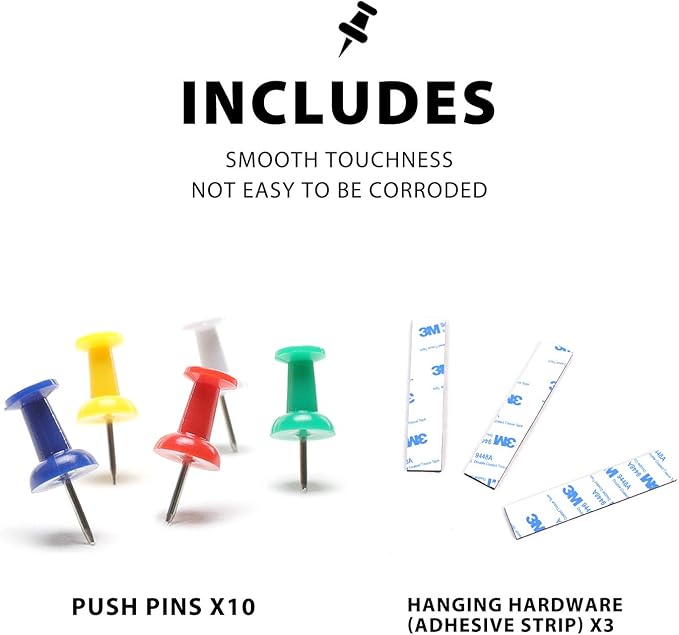 Corksidol Bulletin Bar Strip, Cork Board, 15" x 1", Classroom, Office, Cubicle, Aluminum Frame (Black)