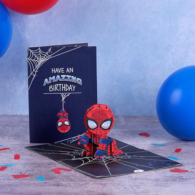 Lovepop Pop-Up Marvel Card - Birthday 3D Spiderman Greeting Card for Boys, Men, Son - Amazing - 5" x 7" Card - Blank Note Card & Envelope Included