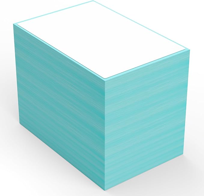 9527 Product Fanfold 4 x 6 Direct Thermal Labels with Blue Background Paper Perforated Shipping Labels for Thermal Printers, 1000 Label per Stack, 1 Stack