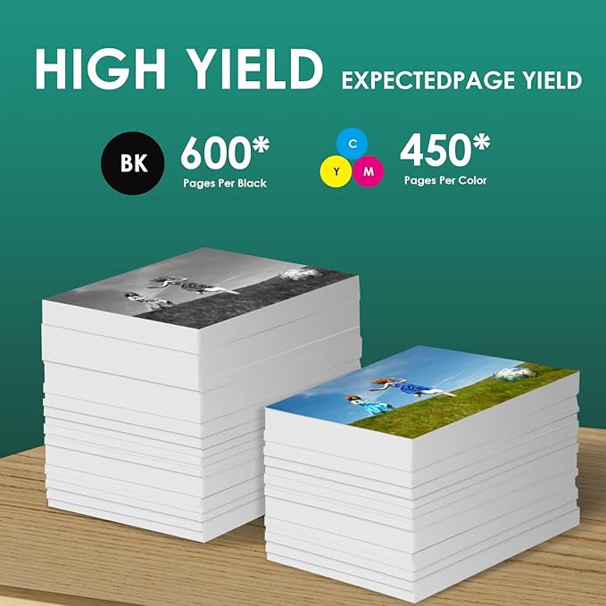 63XL Ink Cartridges Black and Color Replacement for HP Ink 63 XL 63xl Black Ink Cartridge Work with HP63 3830 4650 4652 4655 5200 5252 5255 5258 4520 4512 1112 2132 3630 3632 Printers 2PK