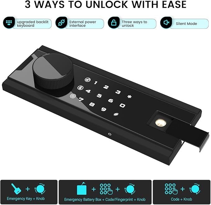 Kavey 0.8 Cub Safe Box, Home Safe with Backlit Touch Screen Keypad and Dual Alarm System, Money Safe Fireproof With Mute Function and LED Light, Small Safe for Money Document Valuables