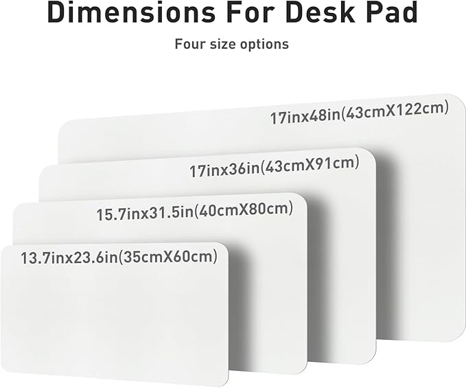 Aothia Leather Desk Pad Protector, Mouse Pad, Office Desk Mat, Non-Slip PU Leather Desk Blotter, Laptop Desk Pad, Waterproof Desk Writing Pad for Office and Home (36" x 17", Off-White)