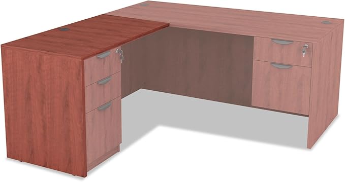 Alera ALEVA354224MC Valencia Series 42 in. x 23-5/8 in. x 29-1/2 in. Reversible Return/Bridge Shell - Medium Cherry