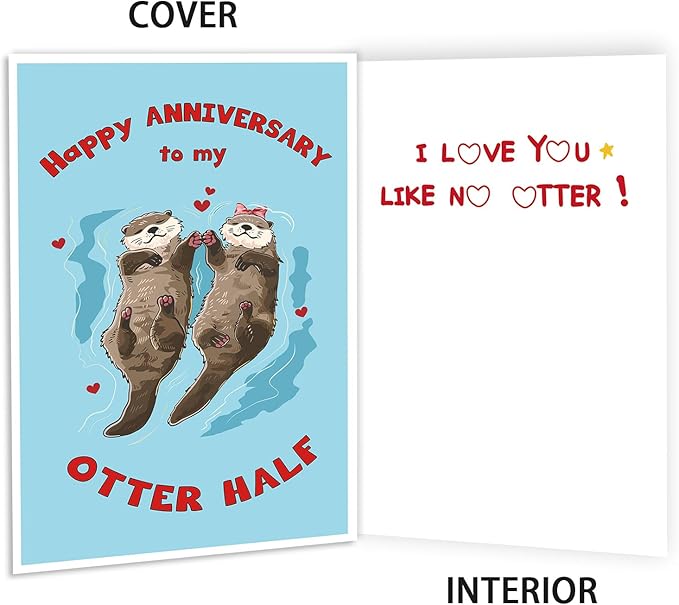 Anniversary Card Gift for Wife, Husband,Boyfriend or Girlfriend,Romantic Anniversary Card for Men Women,Wedding Anniversary Cards for Him Her,Love Card for Couple