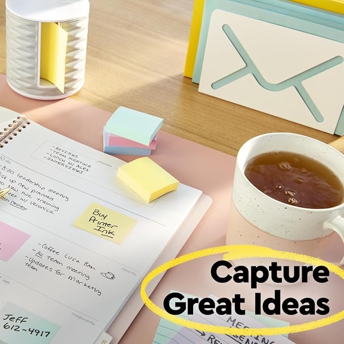 Post-it Notes, 3 in x 3 in, 18 Sticky Notes Pads, 100 Sheets per Pad, The Iconic Canary Yellow Note, School Supplies and Oﬃce Products