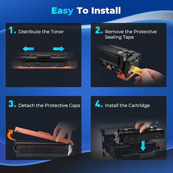 206A Toner Cartridges 4 Pack Replacement Pro MFP M283fdw M283cdw for 206A 206X 206 HP206A HP206X Toner Work for Color Laser Jet Pro MFP M283fdw M255dw M283cdw M283fdn M255nw M282nw Ink Cartridges
