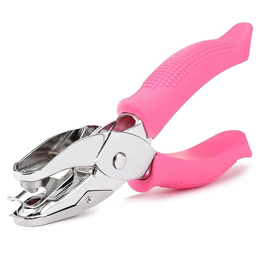 MyArTool 1/4 Inch Heart Hole Punch, Handheld Heart Hole Puncher with Soft Grip, Heart Shaped Hole Puncher for Paper Crafts, Cardstock, Gift Wrapping, Greeting Cards and Scrapbooks