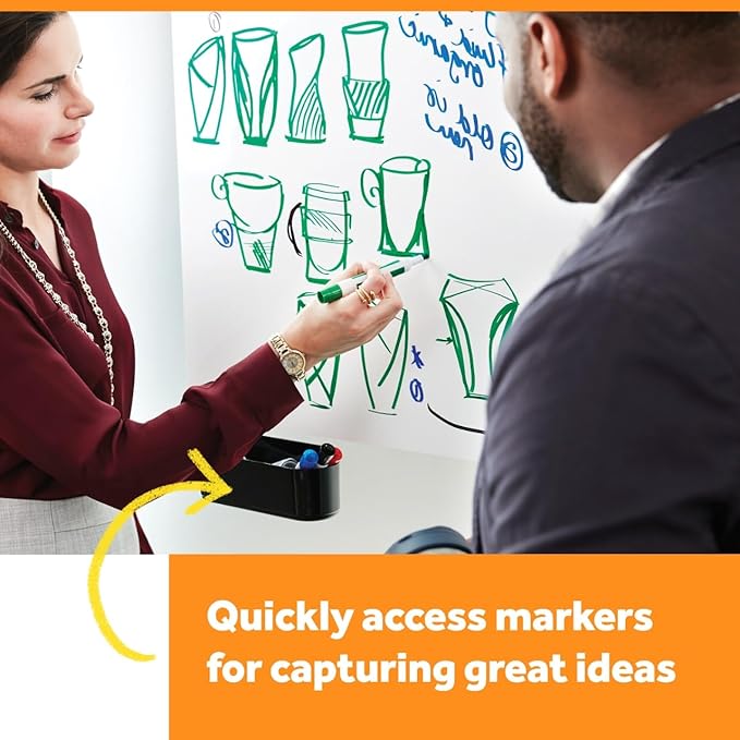 Post-it Dry Erase Accessory Tray, Black (DEFTRAY)