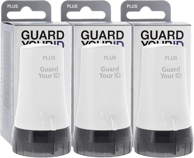 Guard Your ID Advanced 2.0 Roller Identity Privacy Stamp for Identity Theft Prevention and Security (Regular 3-Pack, White)