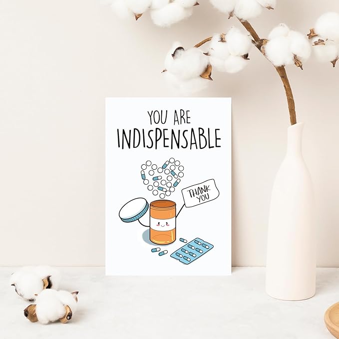 Thank You Cards, Funny Appreciation Card for Men Women, Cute Thank You Card for Doctor Nurse, Medical Staff Appreciate Greeting Card for Nurse Her, Perfect Doctors Day Gift Idea