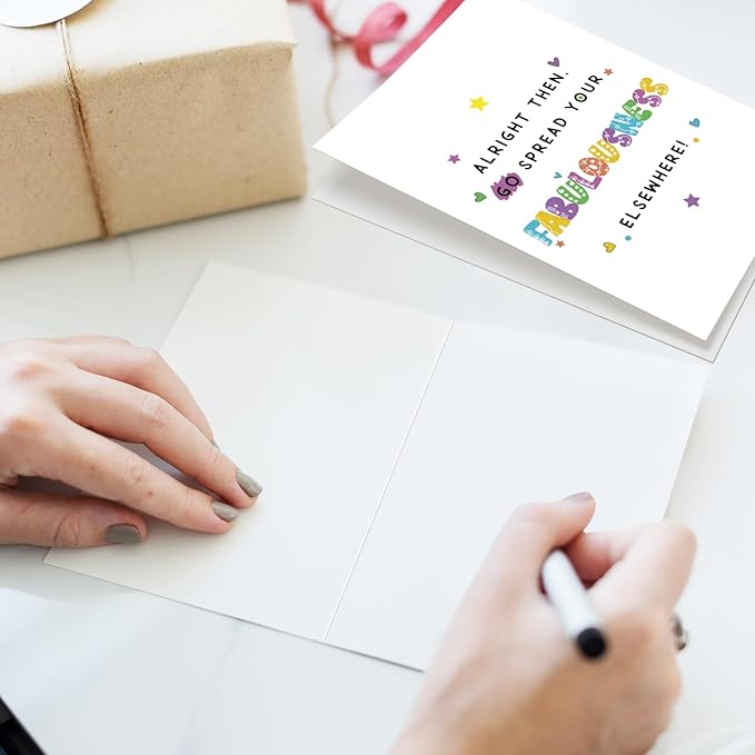 Hilarious Coworker Leaving Card, Funny Farewell Card for Colleague, Going Away Card for Men Women, Go Spread Your Fabulousness Elsewhere