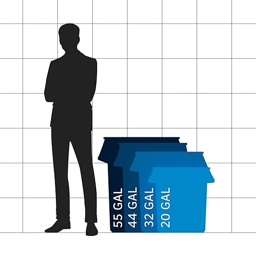 32 Gallon Gray Round Commercial Trash Can