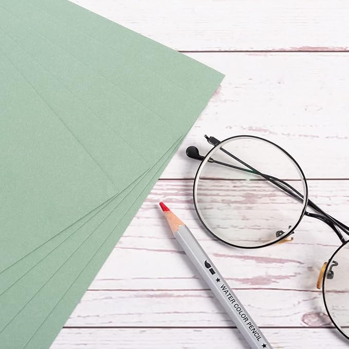 30 sheets Cardstock Paper 8 1/2 x 11 Inches for Crafts and Invitations (Sage Green)