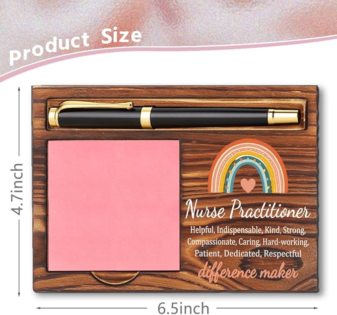 Nurse Practitioner Sticky Note Holder, Thank You Nurse Practitioner Gifts, Nurse Practitioner Appreciation Gifts, Nurse Practitioner Office Decor Self-Stick Note Pad Holders YB370